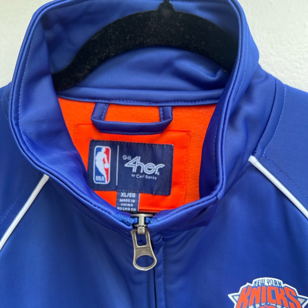 NBA Blue and Orange Bomber Jacket - Picture 2 of 4
